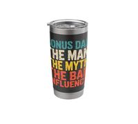Funny Bonus Dad Step Parent Stepfather Stepdad Stainless Steel Insulated Tumbler