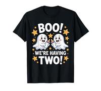 Funny Boo we’re Having Two Ghost Twins Halloween Reveal T-Shirt