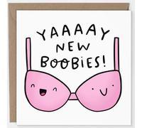 Funny Boob Job Congratulations Card - New Boobies Card