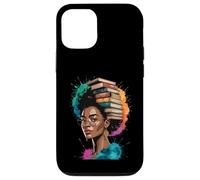 Funny Book Crown Black Queen Wisdom Power Afro Art Women Men Case for iPhone 12/12 Pro