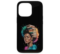 Funny Book Crown Black Queen Wisdom Power Afro Art Women Men Case for iPhone 13 Pro