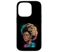 Funny Book Crown Black Queen Wisdom Power Afro Art Women Men Case for iPhone 14 Pro
