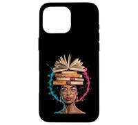 Funny Book Crown Black Queen Wisdom Power Afro Art Women Men Case for iPhone 16 Pro Max