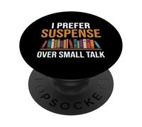 Funny Book Lover Equipment Men Women Reading Thriller PopSockets Adhesive PopGrip