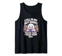Funny Book Lover Ghost Reading Still in My Buy Books Era Tank Top