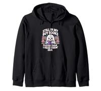 Funny Book Lover Ghost Reading Still In My Buy Books Era Zip Hoodie