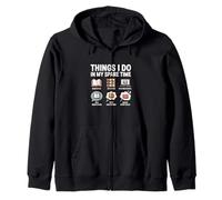Funny Book Lover Things I Do In My Spare Time Reading Zip Hoodie