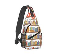 Funny Book Shelves Collection And Ladder Chest Bag, Lightweight Straps, Sturdy And Durable, Suitable For Most People