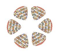 Funny Book Shelves Collection and Ladder print Guitar Picks, 12PCS Premium Celluloid Guitar Pick Medium for Acoustic Guitar, Electric Guitar, Bass