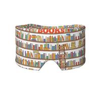 Funny Book Shelves Collection and Ladder Print Print Soft Eye and Ear Muffs for Adults Sleeping Protection Cover for Travel Nap Relief