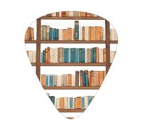 Funny Book Shelves Collection And Ladder Printed Custom Guitar Pick,12 Pieces Guitar Pick In A Box,The Pick Makes Guitar Sound Clear, Ukulele, Electric Guitar, Acoustic Guitar, Bass (0.46 0.71 0.96mm)