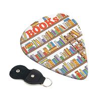 Funny Book Shelves Collection and Ladder Printed Guitar Picks Double Sided Printing Guitar Plectrums for Electric, Acoustic or Bass Guitars 6 pack