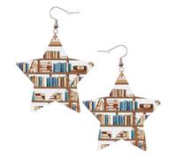 Funny Book Shelves Collection Elegant Leather Star Earrings-Fashionable And Unique Accessories For Everyday Wear