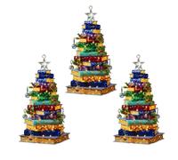 Funny Book Stack Christmas Ornaments - Stacked Books Hanging Decoration for Book Lovers, Acrylic Colorful Books-Themed Decoration for Christmas Tree, Car Rearview, Bag Charm, Readers Gifts (3PCS)