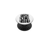 Funny Bookish Owl Book Lover Owls Bibliophile Typography PopSockets Adhesive PopGrip