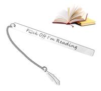Funny Bookmark for Women Men Metal Bookmarks with Interesting Rude Words 'F… Im Reading' Stainless Stell Book Marks Present for Book Lovers Readers Best Friends Birthday Graduation Christmas Gifts…