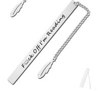 Funny Bookmark for Women Men, Stainless Steel Bookmarks Present with Interesting Rude Words for Graduation Bookmark Book Lovers Bookmarks Gift