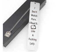 Funny Bookmarks for Book Lovers,I Don’t Watch Porn I Read It Like A Lady Bookmark,Metal Bookmark Gift for Women Teacher Librarian Reader Bookworms Book Marker with Tassels,Reading Gifts for Book Lover