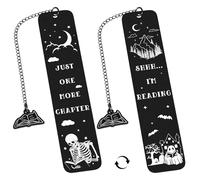 Funny Bookmarks for Reading Men Book Lovers Gifts for Her Him Spooky Basket Stuffers Halloween Gifts for Women Adults Horror Bookmark Metal Book Marks for Reading Women Weird Witchy Christmas Present