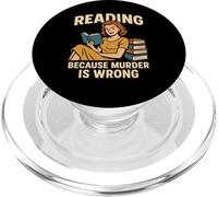 Funny Books Reading Quote Book Lover Bookworm Librarian PopSockets PopGrip for MagSafe