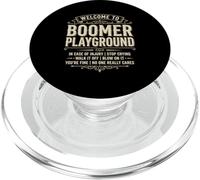 Funny Boomer Playground Retro Welcome To Boomer Playground PopSockets PopGrip for MagSafe