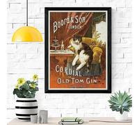 Funny Boord And Son London Cordial Old Tom Gin Wall Decor Poster Metal Sign 8X12 Inches