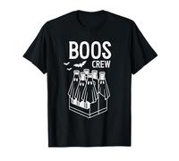 Funny Boos Crew Halloween Shirt Ghost Beer Bottles and Bats T-Shirt