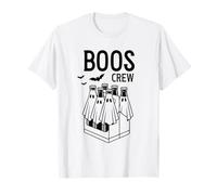 Funny Boos Crew Halloween Shirt Ghost Beer Bottles and Bats T-Shirt