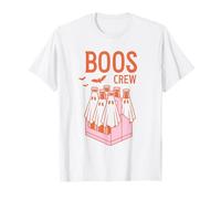 Funny Boos Crew Halloween Shirt Ghost Beer Bottles and Bats T-Shirt