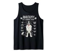 Funny Border Collie Anatomy Dog Lover Border Collie Owner Tank Top