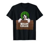 Funny Border Collie Dog Owners Design With Melon T-Shirt