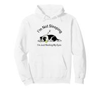Funny Border Collie Gifts For Dog Dad Mum Resting My Eyes Pullover Hoodie