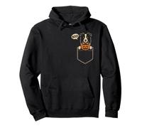 Funny Border Collie Halloween Cute Dog Pocket Boo Pumpkin Pullover Hoodie
