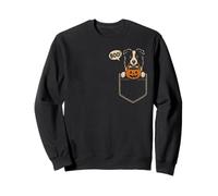 Funny Border Collie Halloween Cute Dog Pocket Boo Pumpkin Sweatshirt