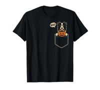 Funny Border Collie Halloween Cute Dog Pocket Boo Pumpkin T-Shirt