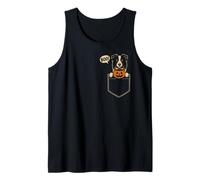 Funny Border Collie Halloween Cute Dog Pocket Boo Pumpkin Tank Top