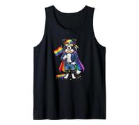 Funny Border Collie LGBT Rainbow Lesbian Gay Pride Women Men Tank Top