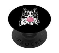 Funny Border Collie Portrait dog mom herding dogs PopSockets Adhesive PopGrip