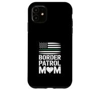 Funny Border Patrol Mom Saying American Flag Heart Case for iPhone 11
