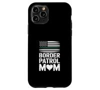 Funny Border Patrol Mom Saying American Flag Heart Case for iPhone 11 Pro