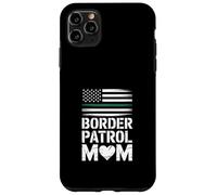 Funny Border Patrol Mom Saying American Flag Heart Case for iPhone 11 Pro Max