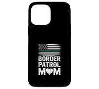 Funny Border Patrol Mom Saying American Flag Heart Case for iPhone 13 Pro Max