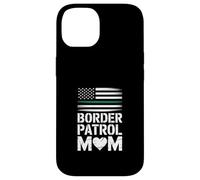 Funny Border Patrol Mom Saying American Flag Heart Case for iPhone 14