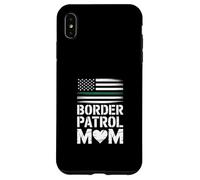 Funny Border Patrol Mom Saying American Flag Heart Case for iPhone XS Max