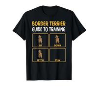 Funny Border Terrier Guide To Training Dog Obedience Trainer T-Shirt, Men, Black, Small