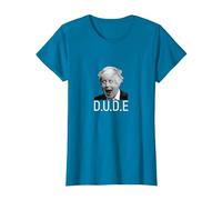 Funny Boris Johnson Prime Minister Dude Political Tee T-Shirt, Women, Sapphire Blue, Medium