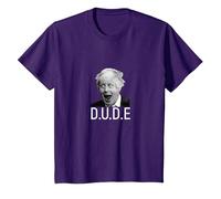 Funny Boris Johnson Prime Minister Dude Political Tee T-Shirt, Youth, Purple, Small