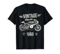 Funny Born 1960 Vintage Classic Retro Motorbike Birthday T-Shirt