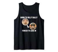 Funny Born to Dilly Dally Forced to Lock in Hamster Meme Tank Top