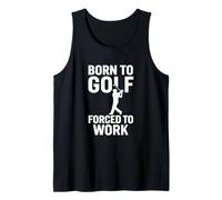 Funny Born to Golf Golfer Graphic Tank Top